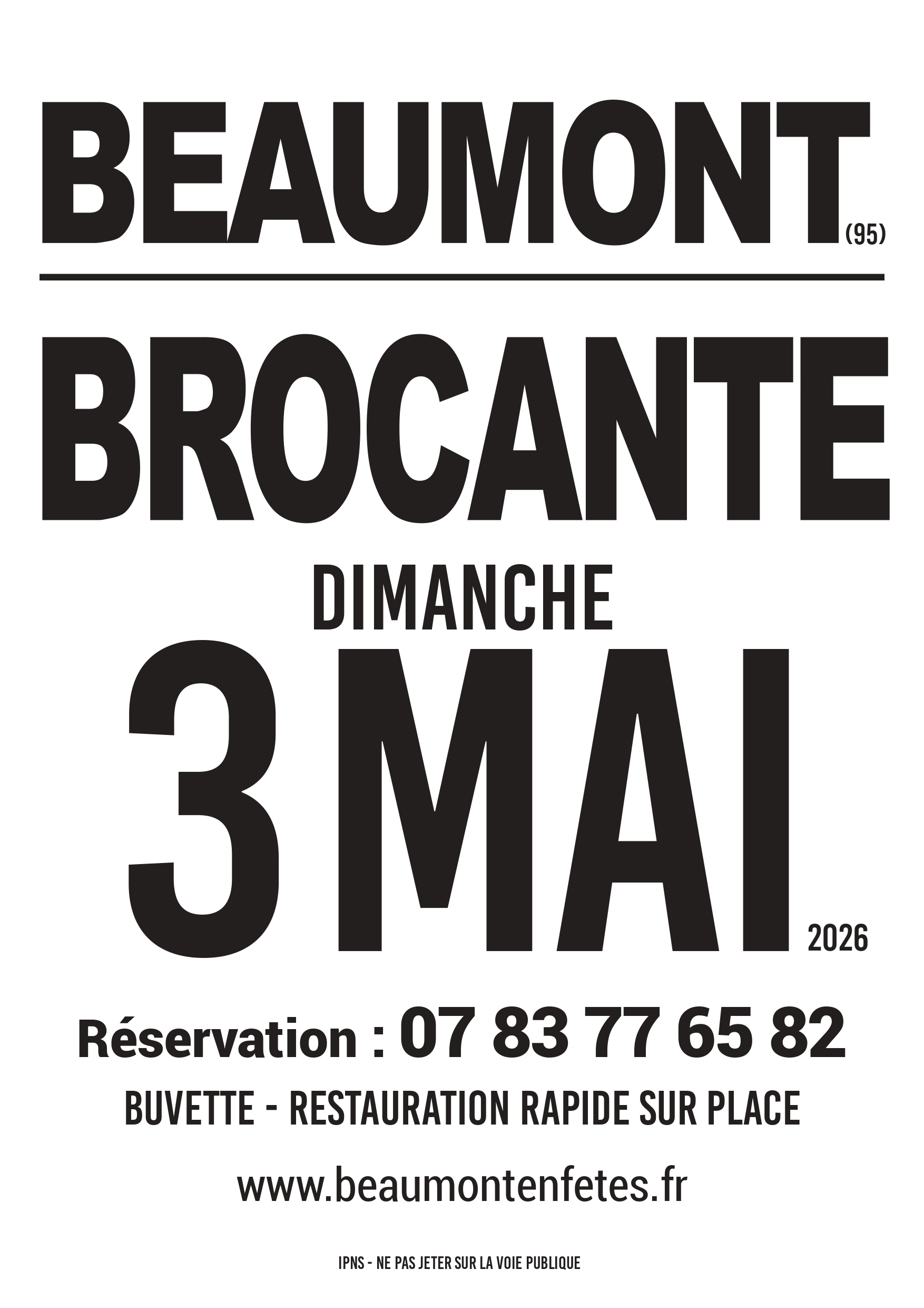 Lire la suite à propos de l’article Brocante de Beaumont 2026